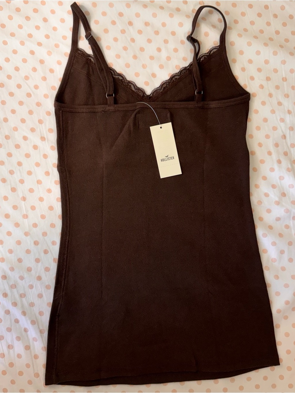 NWT Hollister 25 Years Limited Edition Brown Sequin Lace Cami Tank Top - Picture 3 of 6
